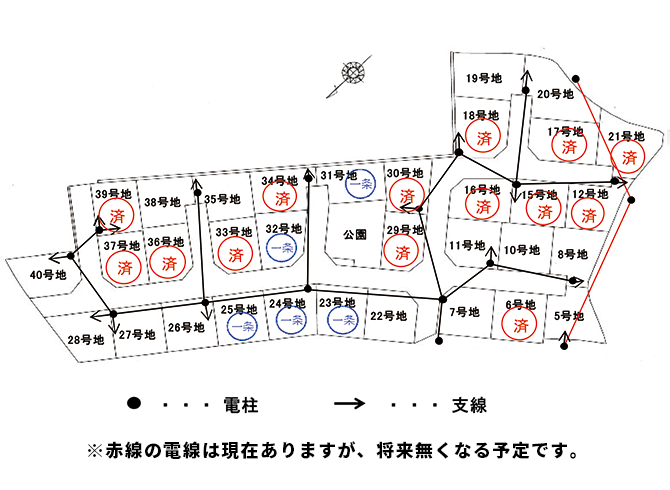 グランパーク高町Ⅲ期　松阪市高町区画図